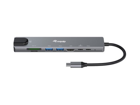 Equip 133497 stacja dokująca Przewodowa USB Type-C Czarny, Szary EQUIP