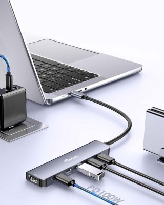 Equip 133499 stacja dokująca Przewodowa USB 3.2 Gen 2 (3.1 Gen 2) Type-C Szary EQUIP