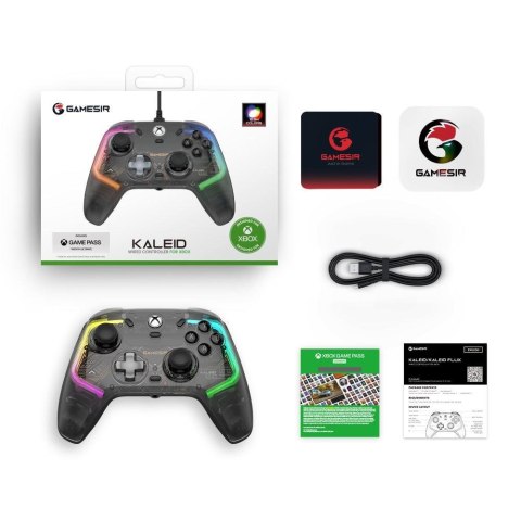 GameSir Kaleid Czarny, Przezroczysty USB Gamepad Analogowa/Cyfrowa Xbox One, Xbox Series S, Xbox Series X GameSir