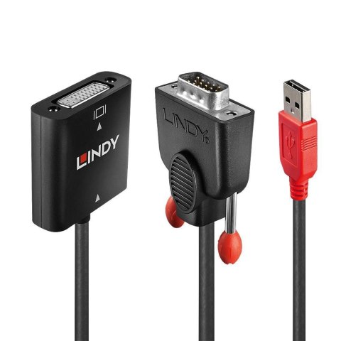 LINDY Konverter VGA auf DVI-D 1920x1200 Strom ĂĽber USB LINDY