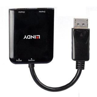Lindy 38430 huby i koncentratory DisplayPort 21600 Mbit/s Czarny LINDY