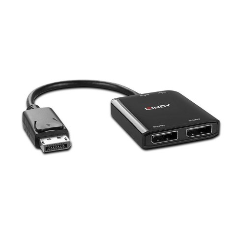 Lindy 38430 huby i koncentratory DisplayPort 21600 Mbit/s Czarny LINDY