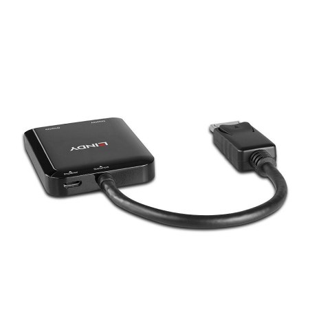Lindy 38430 huby i koncentratory DisplayPort 21600 Mbit/s Czarny LINDY