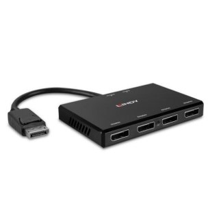 Lindy 38431 huby i koncentratory DisplayPort Czarny LINDY