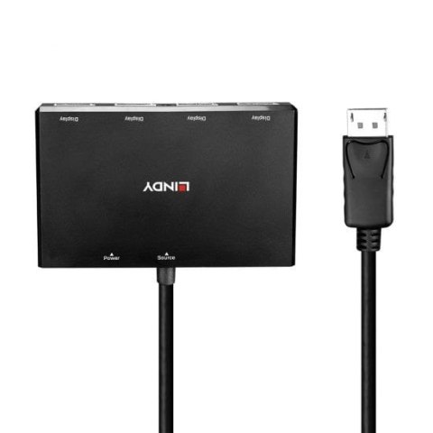 Lindy 38431 huby i koncentratory DisplayPort Czarny LINDY