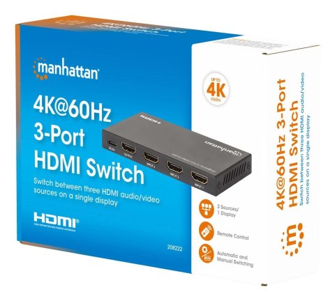 Manhattan 208222 przełącznik wideo HDMI Manhattan