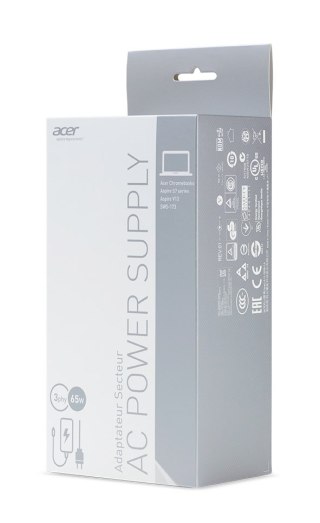 Acer 65W_3phy 19V BLACK ADAPTER - EU POWER CORD (BULK PACK) Acer
