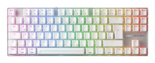 CHERRY MX 8.2 Pro TMR Wireless klawiatura Gaming USB + RF Wireless + Bluetooth QWERTZ Niemiecki Srebrny, Biały Cherry