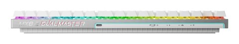 CHERRY MX 8.2 Pro TMR Wireless klawiatura Gaming USB + RF Wireless + Bluetooth QWERTZ Niemiecki Srebrny, Biały Cherry