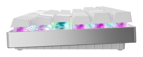 CHERRY MX 8.2 Pro TMR Wireless klawiatura Gaming USB + RF Wireless + Bluetooth QWERTZ Niemiecki Srebrny, Biały Cherry