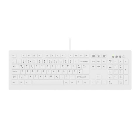 Contour Design Active Key AK-C8100F-UVS-W/GE klawiatura Medyczna USB QWERTZ Niemiecki Biały Cherry