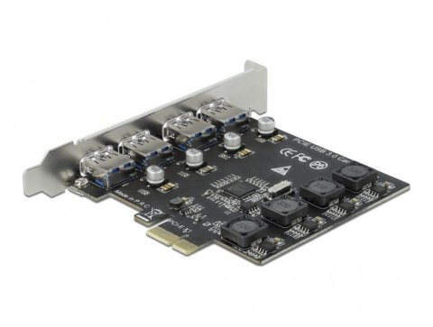 DeLOCK Karta PCI Express x1 do 4 x zewnętrzne USB Typ-A żeński SuperSpeed USB (USB 3.2 Gen 1) DELOCK
