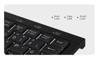 KeySonic KSK-3011ELC (DE) klawiatura Dom USB QWERTZ Niemiecki Czarny KeySonic