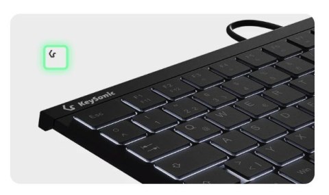 KeySonic KSK-5211ELU (DE) klawiatura Dom USB QWERTZ Niemiecki Czarny KeySonic