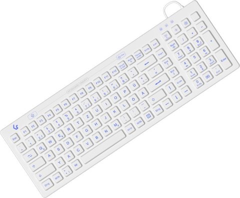 KeySonic KSK-6031INEL-Wh (DE) klawiatura Przemysłowy USB QWERTZ Niemiecki Biały RAIDSONIC