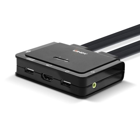 LINDY KVM Switch Compact 2 Port HDMI USB 2.0 & Audio LINDY