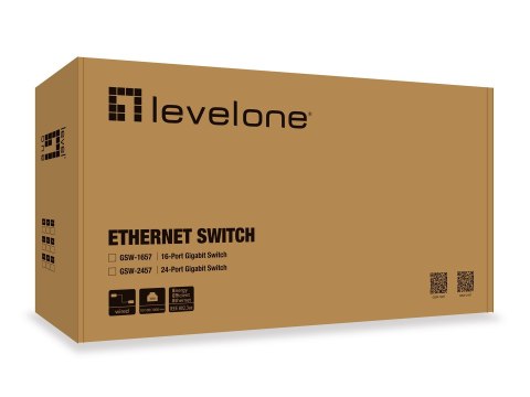 LevelOne GSW-2457 łącza sieciowe Nie zarządzany Gigabit Ethernet (10/100/1000) Czarny Lenovo