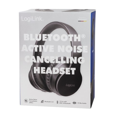 LogiLink BT0053 słuchawki/zestaw słuchawkowy Bezprzewodowy Opaska na głowę Muzyka Bluetooth Czarny LogiLink