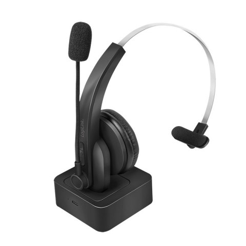 LogiLink BT0059 słuchawki/zestaw słuchawkowy Bezprzewodowy Opaska na głowę Biuro/centrum telefoniczne Bluetooth Podstawka do ład LogiLink