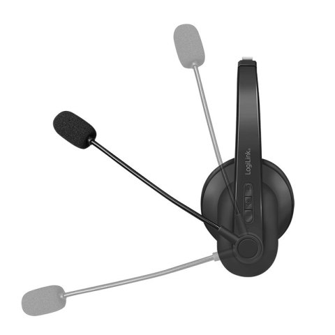 LogiLink BT0059 słuchawki/zestaw słuchawkowy Bezprzewodowy Opaska na głowę Biuro/centrum telefoniczne Bluetooth Podstawka do ład LogiLink