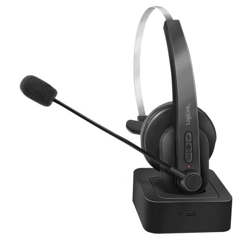 LogiLink BT0059 słuchawki/zestaw słuchawkowy Bezprzewodowy Opaska na głowę Biuro/centrum telefoniczne Bluetooth Podstawka do ład LogiLink