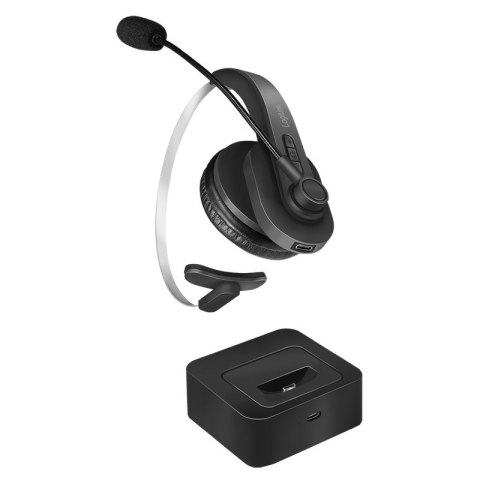 LogiLink BT0059 słuchawki/zestaw słuchawkowy Bezprzewodowy Opaska na głowę Biuro/centrum telefoniczne Bluetooth Podstawka do ład LogiLink