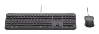 Logitech 920-013343 klawiatura Dołączona myszka Dom/Biuro USB QWERTZ Niemiecki Grafitowy Logitech