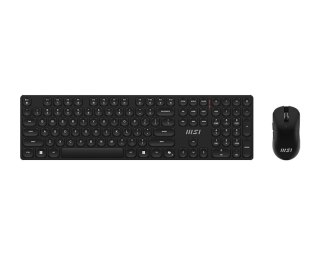 MSI FORGE K210 WIRELESS COMBO klawiatura Dołączona myszka Dom/Biuro USB Czarny MSI