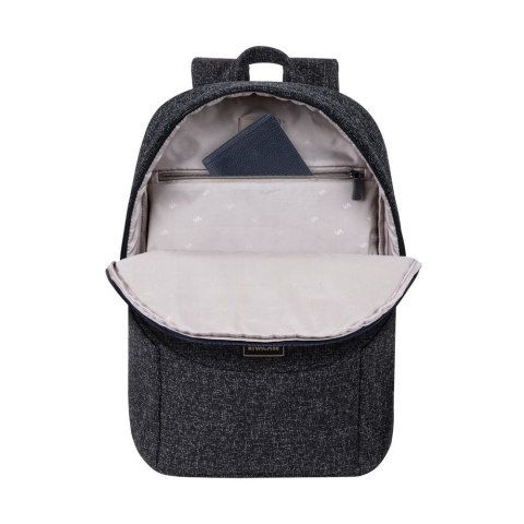Plecak na laptop 15,6", RIVACASE Anvik, 15L, czarny, z materiału wodoodpornego, kieszenie na tablet 10,5", smartfon, dokumenty,  RivaCase