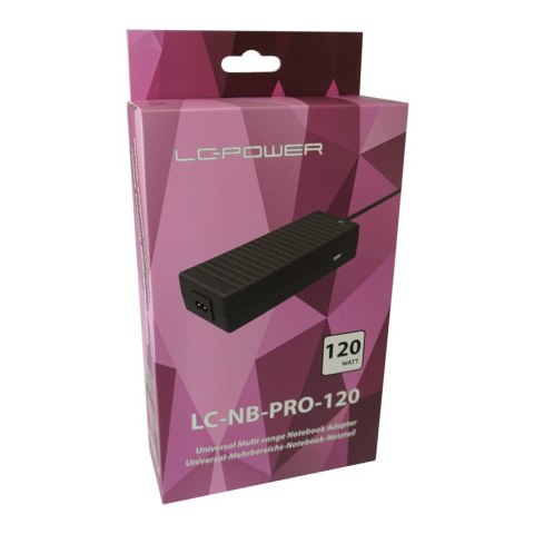 LC-Power LC-NB-PRO-120 adapter zasilający/ inwentor Wewnętrzna 120 W Czarny LC-POWER