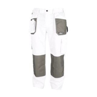 Spodnie ochronne xxl/58, białe, gramatura 190g/m2 Dedra