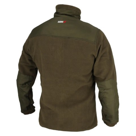 Bluza polarowa z wstawkami, 280g/m2, rozm.m, kolor zielony Dedra