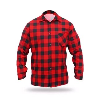 Koszula flanelowa czerwona, rozm.xl, 100% bawełna Dedra