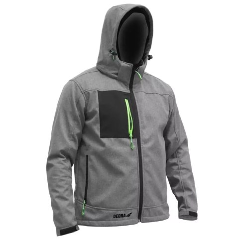 Kurtka softshell z kapturem rozm.s, 96%poliester+4%elastan Dedra