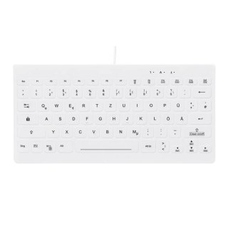 CHERRY AK-C4112 - Klawiatura medyczna kompaktowa podświetlana USB QWERTZ niemiecka biała Cherry