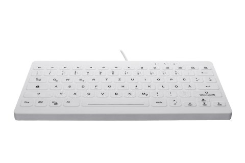 CHERRY AK-C4112 - Klawiatura medyczna kompaktowa podświetlana USB QWERTZ niemiecka biała Cherry