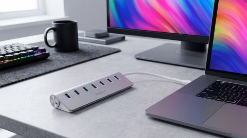 HUB (rozdzielacz) USB 3.0 7 portowy Rebel Rebel