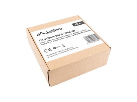 LANBERG KABEL HDMI M/M V2.0 30M OPTYCZNY AOC CA-HDMI-20FB-0300-BK Lanberg