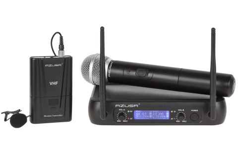 Mikrofon VHF 2 kanały WR-358LD (1 x mik. do ręki + 1x klip) No name