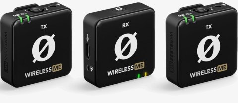 RODE Wireless ME Dual - kompaktowy bezprzewodowy system mikrofonowy z dwoma nadajnikami do nagrywania dwukanałowego RODE