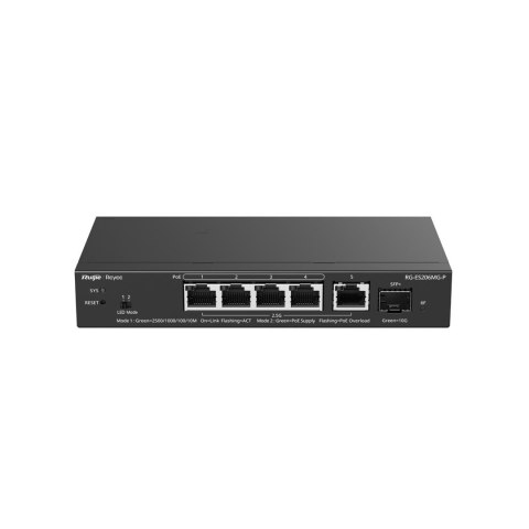 Ruijie Networks RG-ES206MG-P przełącznik sieciowy Zarządzany L2 2.5G Ethernet (100/1000/2500) Obsługa PoE Montaż na biurku/ścian Ruijie