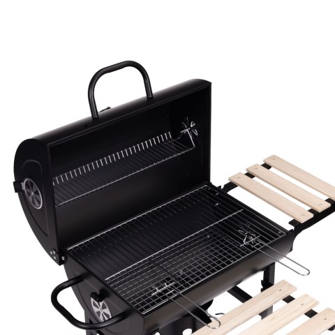 Grill węglowy ogrodowy z pokrywą termometr popielnik drewniane półki MultiGarden MultiGarden