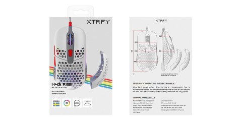 Mysz gamingowa CHERRY XTRFY M42 Retro EDT M42-RGB-RETRO Oburęczna USB Typu-A Optyczny 16000 DPI Cherry