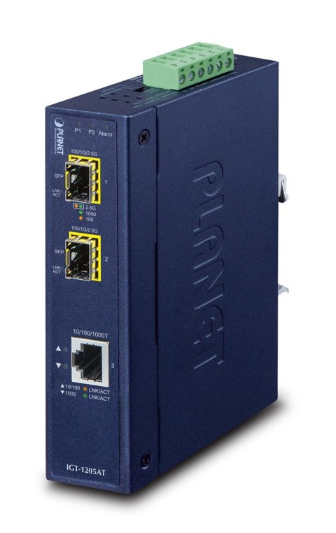 PLANET IGT-1205AT konwerter sieciowy 1000 Mbit/s Niebieski Planet
