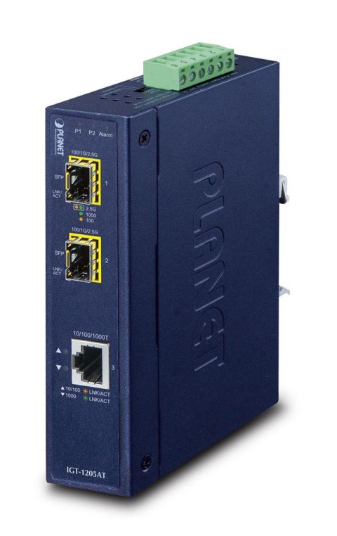 PLANET IGT-1205AT konwerter sieciowy 1000 Mbit/s Niebieski Planet