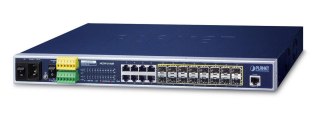 PLANET MGSW-24160F łącza sieciowe Zarządzany L2+ Gigabit Ethernet (10/100/1000) Obsługa PoE 1U Niebieski Planet