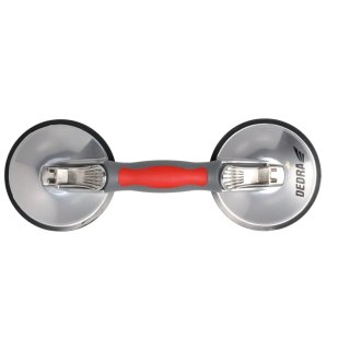 Przyssawka do szyb podwójna 2x123mm, max 120kg, alu Dedra