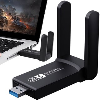 Adapter karta sieciowa wifi wi-fi usb 3.0 anteny zewnętrzna 1300mbps 5ghz -e628 RTO