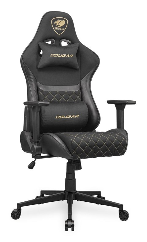 COUGAR CGR-A2F-GLB Uniwersalny fotel dla gracza Wyściełane siedzisko tapicerowane Czarny, Złoto COUGAR