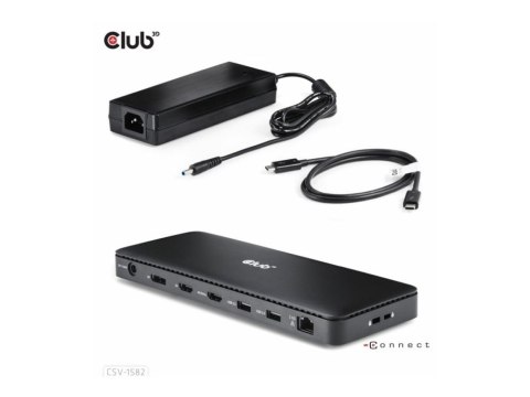 Club3D Thunderbolt4 12-w-1 Stacja dokująca 3 Wyświetlacze St/Bu sprzedaż detaliczna DELOCK